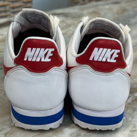 Women’s NIKE Cortez Classic leather red white & blue sneakers- Size 6 - Picture 9 of 11